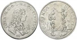 FIRENZE
Cosimo III de’Medici, Granduca di Toscana, 1670-1723.. Piastra 1676.
Ag gr. 31,13
Dr. COSMVS III D G MAG DV ETRVRI VI. Busto drappeggiato e...