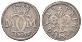 FIRENZE
Cosimo III de’Medici, Granduca di Toscana, 1670-1723.. Mezza Crazia da 2 Quattrini e Mezzo 1713.
Æ gr. 1,37
Dr. Anepigrafe. Due C rovesciat...