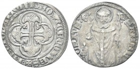 MILANO
Azzone Visconti, 1329-1339.. Grosso da 2 Soldi.
Ag gr. 2,34
Dr. A3O VICECOMES MEDIOLANVM. Croce gigliata in doppio quadrilobo ornata di quat...