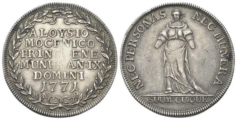 VENEZIA
Alvise IV Mocenigo Doge CXVIII, 1763-1778.. Osella anno IX, 1771.
Ag g...