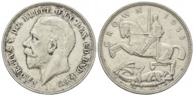 GRAN BRETAGNA
Giorgio V, 1910-1936. . 5 Shillings 1935.
Ag 
Dr. Testa nuda a s.
Rv. San Giorgio a cavallo in atto di uccidere il drago.
KM# 842. ...
