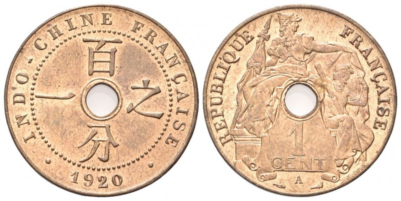 INDOCINA FRANCESE
Colonia Francese. . Centesimo 1920 A Parigi.
Æ 
Dr. Gruppo ...