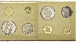 MALTA - SMOM
Angelo de Mojana di Cologna, 1962-1988.. Set 1963 di quattro monete in blister: 10 Scudi, 5 Scudi, 2 Scudi e 1 Scudo.
Au e Ag gr. 12 (A...