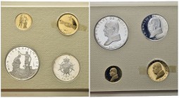MALTA - SMOM
Angelo de Mojana di Cologna, 1962-1988.. Set 1985 di quattro monete in blister: 10 Scudi, 5 Scudi, 2 Scudi e 1 Scudo.
Au e Ag gr. 12 (A...
