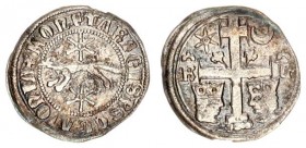 Austria Slavonia 1 Denar 1272-1290 AD. Ladislaus IV (1272-1290). Avers: + MONETA REGIS P SCLAVONIA· Marten advancing left; star above and below. Rev.:...