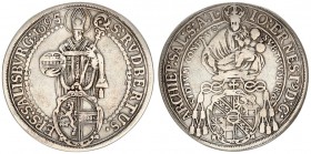 Austria Salzburg 1 Thaler 1695/4 Johann Ernst(1687-1709). Averse: Madonna and child above Cardinals' hat and shield. Averse Legend: IO: ERNEST: D:G: ....