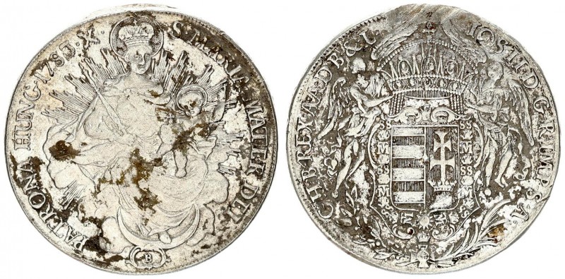 Austria Hungary 1 Thaler 1783 B Kremnitz Joseph II (1765-1790).Averse: Angels ho...