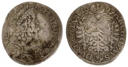 Austria 3 Kreuzer 1696 Leopold I(1658-1705). Averse: Bust right in inner circle. Averse Legend: LEOPOLDVS • D • G • R • I • .... Reverse: Three shield...