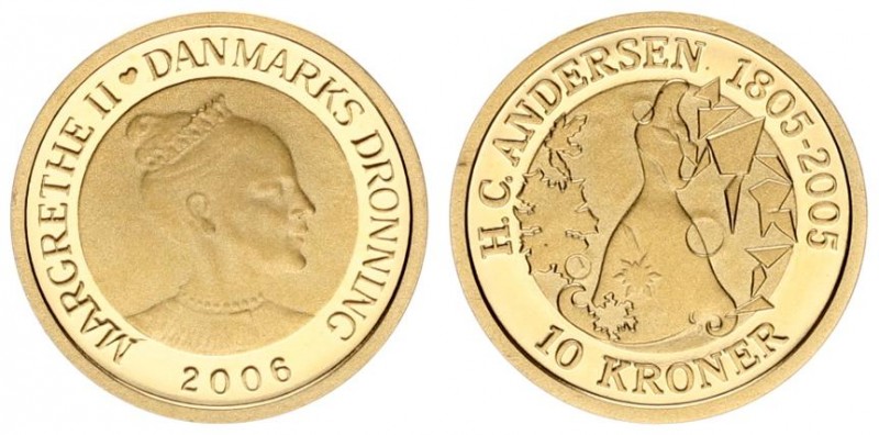 Denmark 10 Kroner 2006 (h) Hans Christian Andersen's Snow Queen. Margrethe II(19...