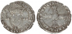 France 1/4 Ecu 1604 N Henry IV. (1589-1610) 1/4 Ecu 1604 N-Montpellier Duplessy. Av.: Lily cross. Rv.: Crowned lily crest between II-II 1224. Silver. ...