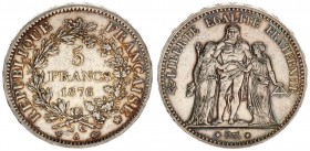 France 5 Francs 1876 A Averse: Hercules group. Reverse: Denomination within wreath. Scratches. Silver. KM 820.1