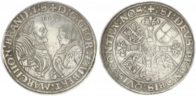 Germany Brandenburg Franconia 1 Thaler 1539 Georg of Ansbach & Albrecht the Younger of Bayreuth (1527–1543–1545). Silver. A first rate early Thaler wi...