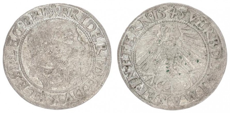 Germany Silesia Duchy of Legnica Brzeg Wolow 1 Grosz 1545 Brzeg. Frederick II (1...