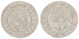 Germany Prussia 1 Grosz 1538 Konigsberg. Albert Hohenzollern(1510-1568). Duke of Prussia. Groschen 1534. End of PRVSS inscription. Silver. Slg. Marien...