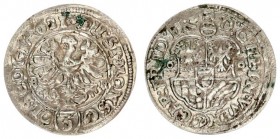 Germany Silesia Duchy of Ziębice-Olesnica 3 Kreuzer 1621 BH. Henryk Wacław and Charles Fryderyk (1617-1639). 1621 BH; Oleśnica; letters BH above eagle...
