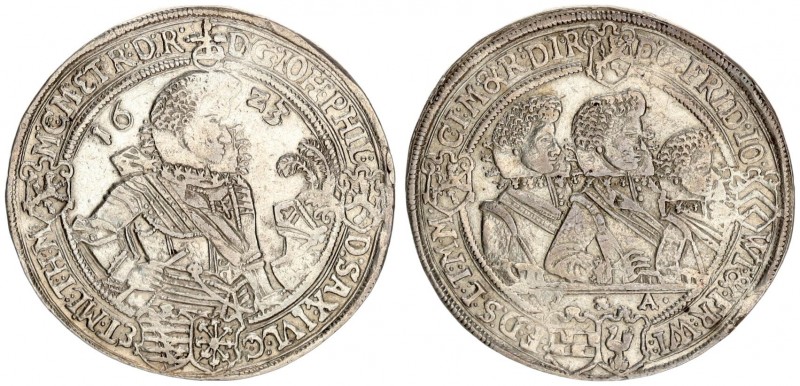 Germany Saxe old Altenburg 1 Thaler 1623 Saalfeld. Johann Philipp & Friedrich & ...