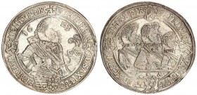 Germany Saxe old Altenburg 1 Thaler 1623 Saalfeld. Johann Philipp & Friedrich & Johann Wilhelm & Friedrich Wilhelm II. (1603-1625). Av.: Hip picture J...