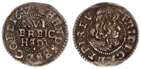 Germany Bremen 1/16 Thaler 1642 Friedrich II(1634-1646). Averse: Bust right. Averse Legend: FRID: D: G: A: E: EP: BR: E: VE:. Reverse: Value in center...