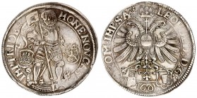 Germany Friedberg 60 Kreuzer 1674 Leopold I(1671-1685). Av.: LEOPOLD. D. G. - .ROM. IMP. S. A. Crowned double-headed eagle accosted with two shields; ...