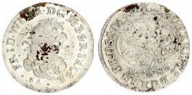 Germany Brandenburg 6 Groscher 1686 BA Friedrich Wilhelm(1640-1688). Averse: Laurel bust. Reverse: 3 oval decorated signs under the crown. Silver. v. ...