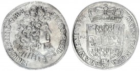 Germany Brandenburg 2/3 Thaler 1692 LCS Berlin. Frederick I of Prussia(1688-1713). Av.: FRIDER. III. D. G. M. B - S. R. I. ARC et EL. Bust of Frederic...