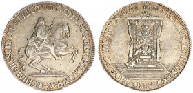 Germany Saxony 1/2 Thaler 1741 Vicariat issue. Augustus III(1734-1763). Averse: Friedrich August II on horse rearing to right Averse Legend: D.G. FRID...