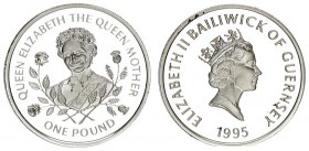 Great Britain 1 Pound 1995 Elizabeth II(1952-). Averse: Crowned head right. Reverse: Welsh dragon left. Silver. KM 969a. With Origanal capsule.