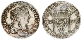 Italy Fosdinovo 1 Luigino 1669 Maria Centurioni Maddalena(1663-1669). Averse: Draped bust right; MARCH FOSD BONIT VNC... Reverse: Crowned coat of arms...