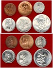 South Africa 1-50 Cents 1966 Averse: Head of Jan van Riebeeck right. Reverse: Aloe plant and value. Lot of 6 Coins