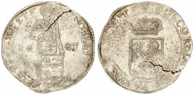 Netherlands WEST FRIESLAND 1 Silver Ducat 1683. Averse: Armored knight standing holding sword behind shield of arms date at sides in inner circle. Rev...
