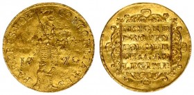 Netherlands Holland 1 Ducat 1770 Averse: Armored standing Knight holding bundle of arrows divides date without inner circle. Averse Legend: CONCORDIA ...