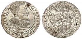 Poland 6 Groszy 1596 Malbork. Sigismund III Vasa (1587-1632). Crown coins 1596 Malbork; small bust of the king; nicely preserved. Silver. Kop. 1240 (R...