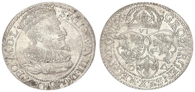Poland 6 Groszy 1596 Malbork. Sigismund III Vasa (1587-1632). Crown coins 1596 M...