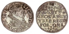 Poland 3 Groszy 1619 Krakow. Sigismund III Vasa(1587-1632).Bust with a king's value armorials and date above legend. Silver. Iger K.19.1.a