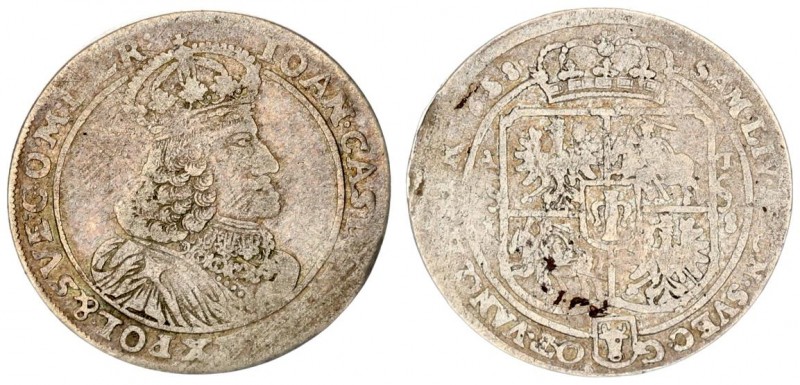 Poland 1 Ort 1658 AT Poznan. John II Casimir Vasa (1649-1668). Crown coins; ort ...