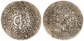Poland 1 Tymf 1665 AT Bydgoszcz. John II Casimir Vasa(1648-1668). Averse: Crowned monogram. Reverse: Crowned shield XXX GRO on shield. Silver. Kop. 17...