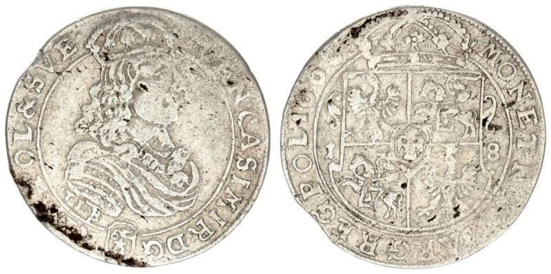 Poland 1 Ort 1668 TLB. John II Casimir Vasa(1649-1668) - Crown coins. Ort 1668 B...