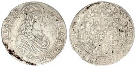 Poland 1 Ort 1668 TLB. John II Casimir Vasa(1649-1668) - Crown coins. Ort 1668 Bydgoszcz. Initials T.L.B. under the ruler's sleeve; Slepowron coat of ...