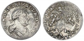 Poland 6 Groszy 1680 TLB. Bydgoszcz. John III Sobieski (1674-1696). Crown coins. Bust of the king in a laurel wreath and coat Leliwa coat of arms on t...