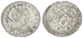 Poland 6 Groszy 1682 TLR John III Sobieski (1674-1696). Crown coins 1682 Bydgoszcz. Bust of the king in a laurel wreath and coat on the reverse the Le...