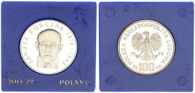 Poland 100 Zlotych 1978 Warsaw 100th Anniversary - Birth of Janusz. Janusz Korczak (1878-1942). Averse: Imperial eagle above value. Reverse: Bust faci...