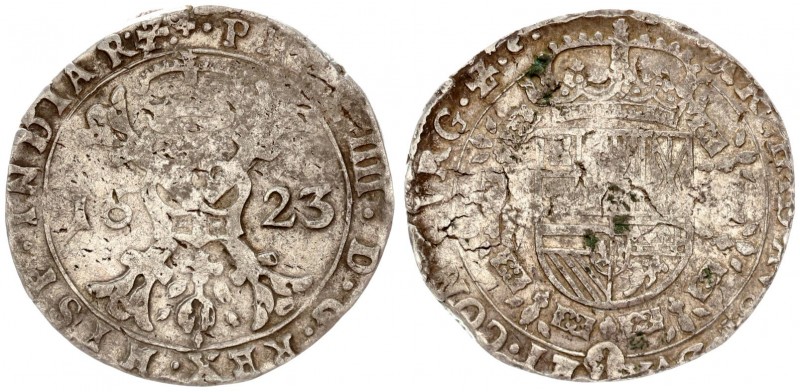 Spanish Netherlands 1 Patagon1623 (s) Burgundy French States. Philip IV (1621-16...