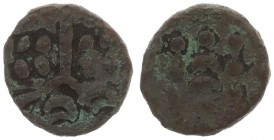 Celtic Britain 1 Bronze Coins 1-2 BC. Durotriges (mid 1st century BC-mid 1st century AD) cast bronze unit pellets and linear decoration. S.372; BMC.28...