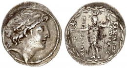 Greece Seleukid 1 Tetradrachma Antiochos VIII Epiphanes 121-97 BC. Diademed head of Antiochos right within fillet border / ΒAΣΙΛEΩΣ ΑNTIOXOY EΠIΦANOYΣ...