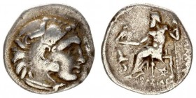Greece Thrace 1 Drachma Lysimachos 301-297 BC. Kolophon. Head of Herakles right wearing lion skin headdress / Zeus Aetophoros seated left; in left fie...