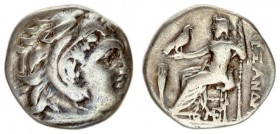 Greece Macedonia 1 Drachma Alexander III (336-323 BC). Lampsakos (Mysia). Av: Herakles head with skin of a lion to the right. Rev: enthroned Zeus left...