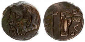 Greece Thrace Olbia AE 22 (ca. 320-300 BC). Averse: Bearded head of river-god Borysthenes to right. Reverse: Battle-axe and bow in case OLBIO to right...
