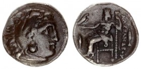 Greece Macedon 1 Drachma Philip III Arrhidaios 323-317 BC. In the name and types of Alexander III. Kolophon. c. 322-319 BC. Head of Herakles r. wearin...