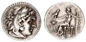 Greece Macedon 1 Drachma Alexander III 336-323 BC. Kolophon. ca. 322-319 B.C. Head of Herakles right wearing lion's skin headdress / ΑΛΕΞΑΝΔ[ΡΟΥ] Zeus...