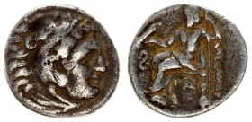 Greece Macedon 1 Drachma Alexander III 323-317 BC. Mysia Lampsakos. Head of Herakles to right wearing lion skin / Zeus seated on throne to left eagle ...